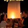 Wish With Sky Lantern Yi Peng Festival Chiang Mai