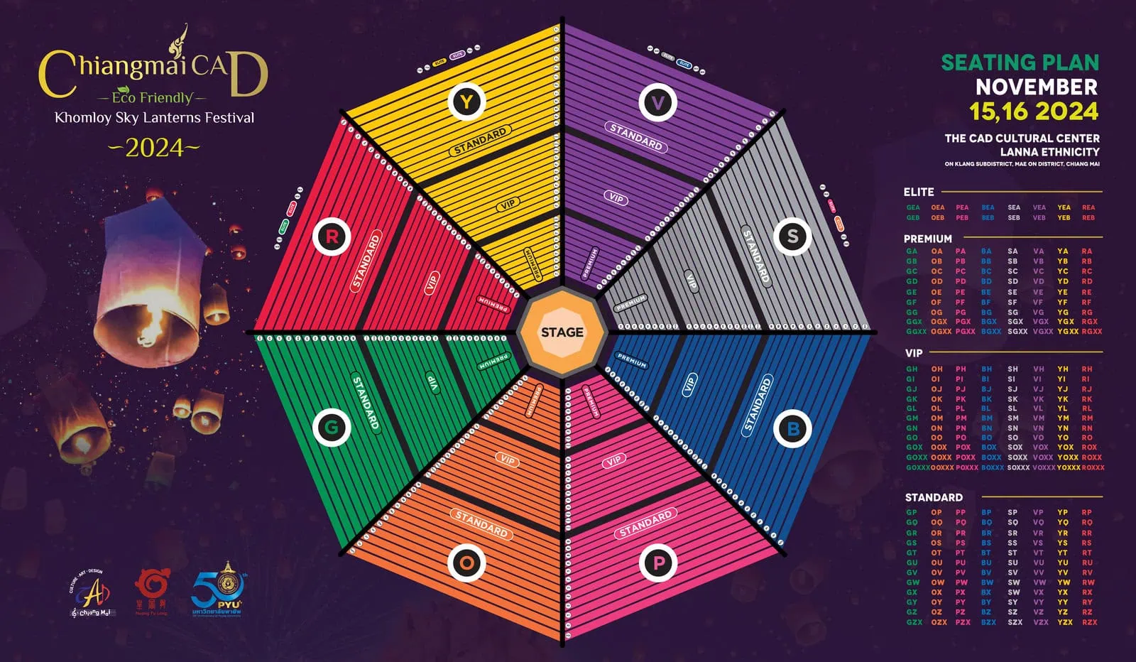 chiang mai cad yi peng khomloy sky lantern festival 2024